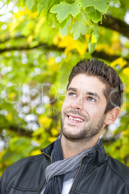young man in the autumn
