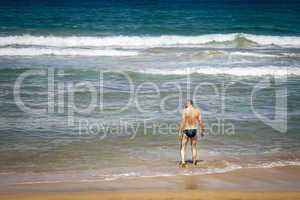 man at the beach