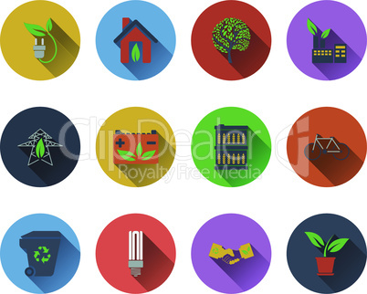 Set of ecological icons