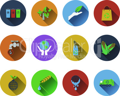 Set of ecological icons