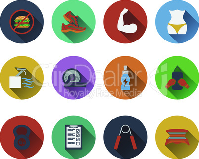 Set of fitness icons