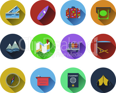 Set of travel icons