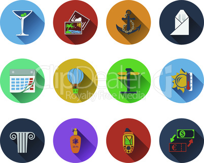 Set of travel icons