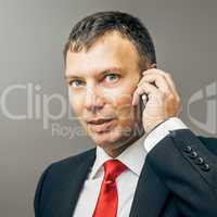 Business man with mobile phone