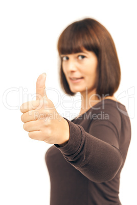 thumb up woman