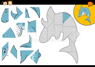 cartoon shark jigsaw puzzle game
