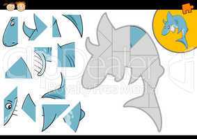 cartoon shark jigsaw puzzle game