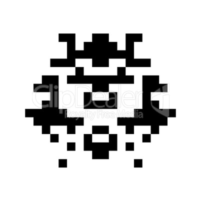 simple monster pixel face