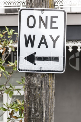 one way sign in Sydney Australia