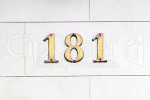 number 181