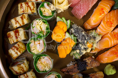fresh sushi choice combination assortment selection fresh sushi choice combination assortment selection