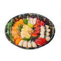 take away sushi express on plastic tray