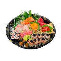 take away sushi express on plastic tray