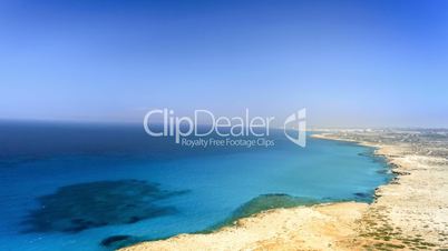 aerial view of Ayia Napa beach, Cyprus