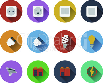 Set of energy icons