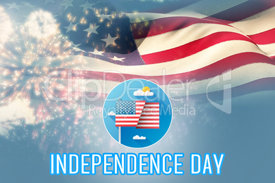 Composite image of independence day graphic