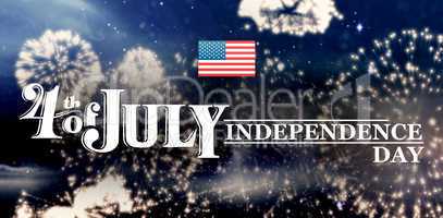 Composite image of independence day graphic