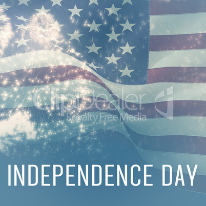 Composite image of independence day graphic