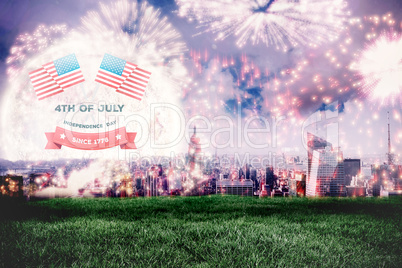 Composite image of independence day graphic