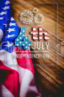 Composite image of independence day graphic