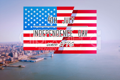 Composite image of independence day graphic