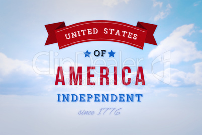 Composite image of independence day graphic