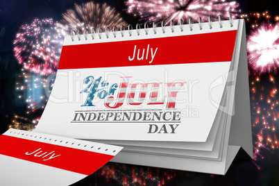 Composite image of independence day graphic