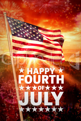 Composite image of happy fourth of july