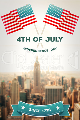 Composite image of independence day graphic