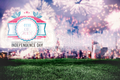 Composite image of independence day graphic