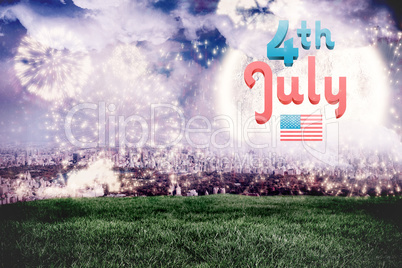 Composite image of independence day graphic