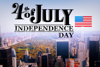 Composite image of independence day graphic