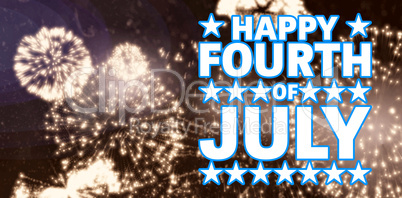 Composite image of happy fourth of july