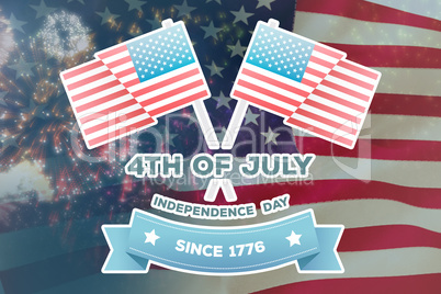 Composite image of independence day graphic