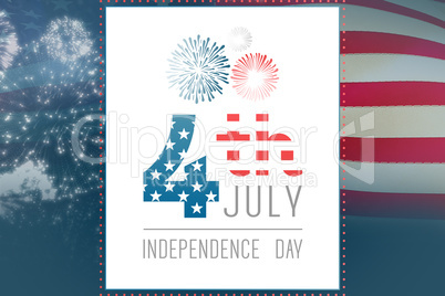 Composite image of independence day graphic