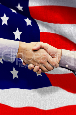 Composite image of hand shake in front of wires