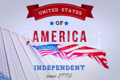 Composite image of independence day graphic