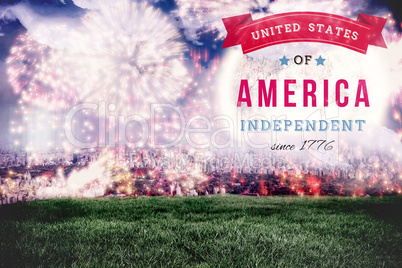 Composite image of independence day graphic