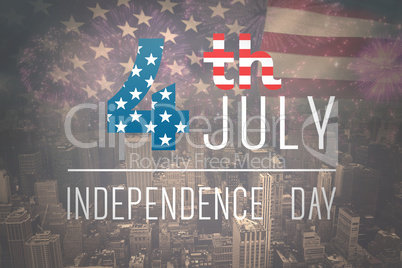 Composite image of independence day graphic