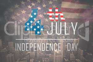 Composite image of independence day graphic