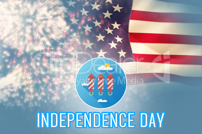 Composite image of independence day graphic