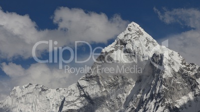 Peak of Ama Dablam and cloud