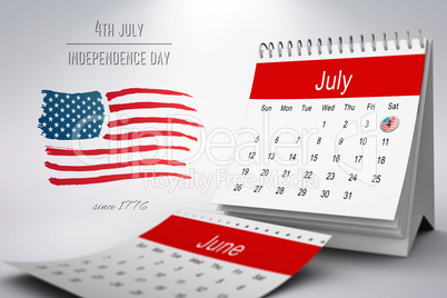 Composite image of independence day graphic