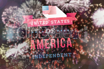 Composite image of independence day graphic