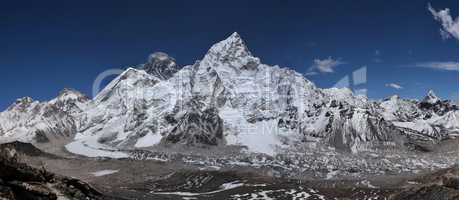 Nuptse, Mt Everest and Khumbu Glacier