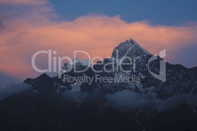 Nightfall in the Everest Region