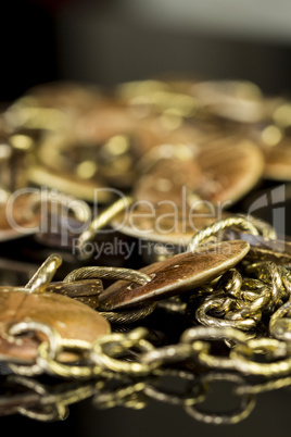 Close up Golden Chain Fashion Accessories
