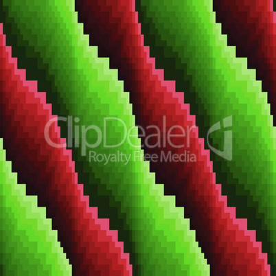 Abstract seamless wavy red and green stripes