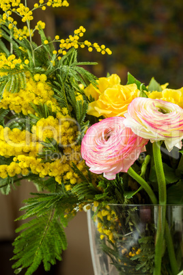 Bouquet of Fresh Cut Beautiful Flowers on Vase