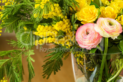 Bouquet of Fresh Cut Beautiful Flowers on Vase